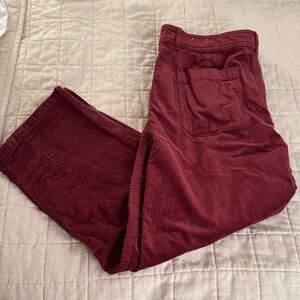 LOFT Women's Burgundy Straight Leg Pants